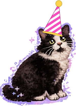 Paper Boy in a party hat